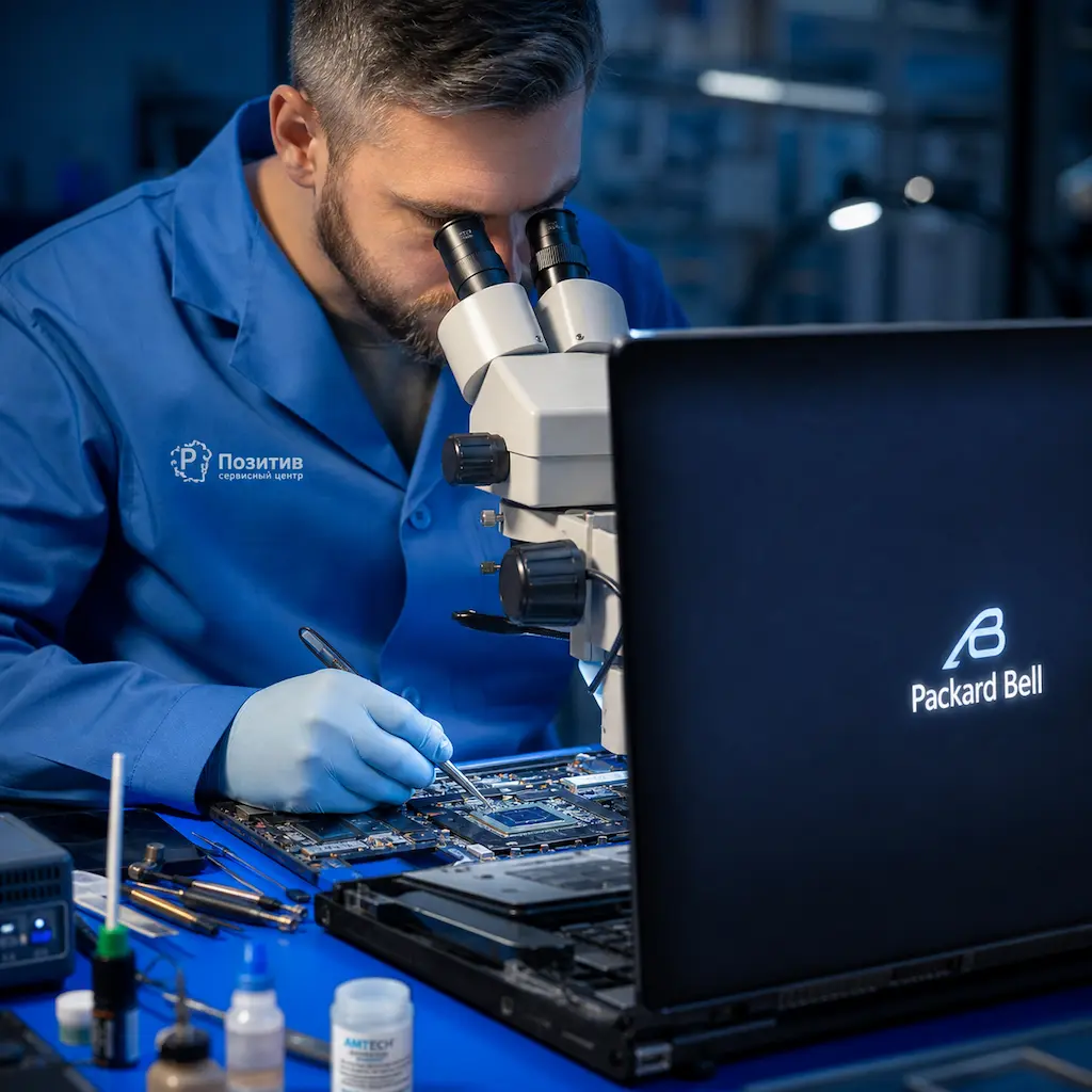Замена видеокарты ноутбука Packard Bell в Шушарах