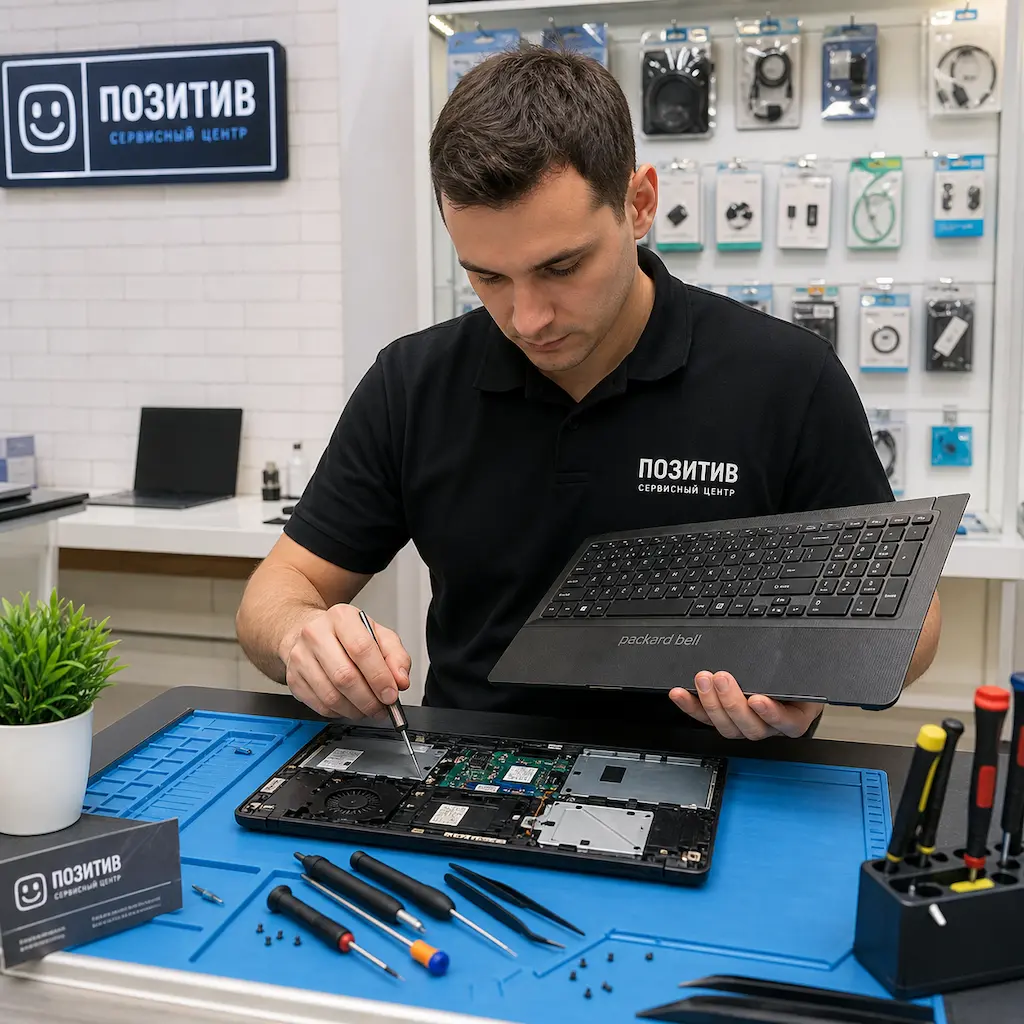 заменить клавиатуру на ноутбуке Packard Bell в Шушарах