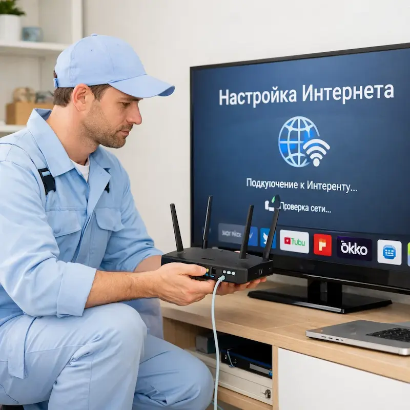 Настройка интернета на телевизоре в Шушарах