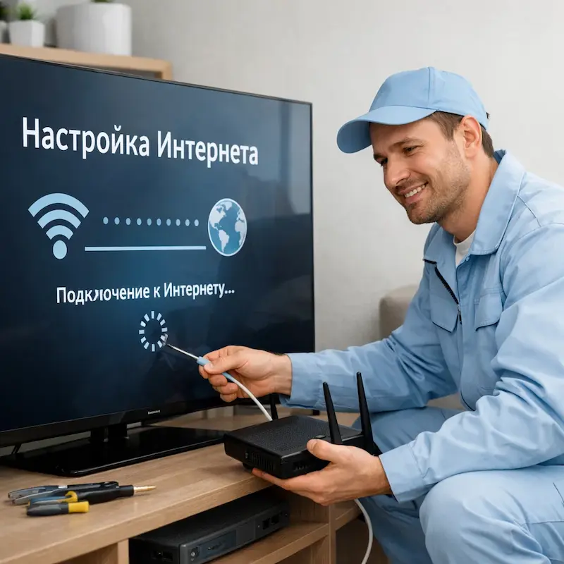 Настройка интернета на ТВ в Шушарах
