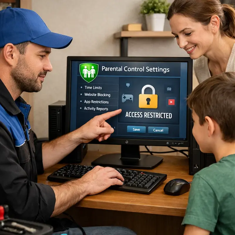 Родительский контроль на компьютере и ноутбуке в Шушарах