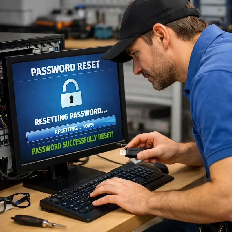 Сброс пароля от компьютера в Шушарах