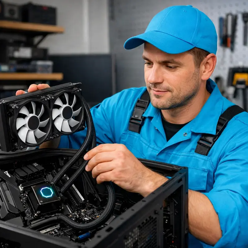 Установка водяного охлаждения на компьютер в Шушарах