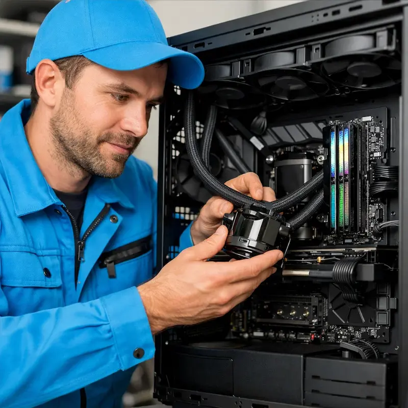 Установка СЖО на ПК в Шушарах