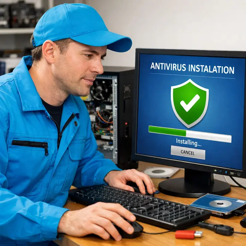 Установка антивируса на ноутбук в Шушарах