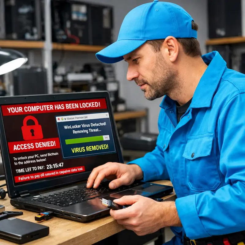 Поможем разблокировать компьютер и ноутбук в Шушарах